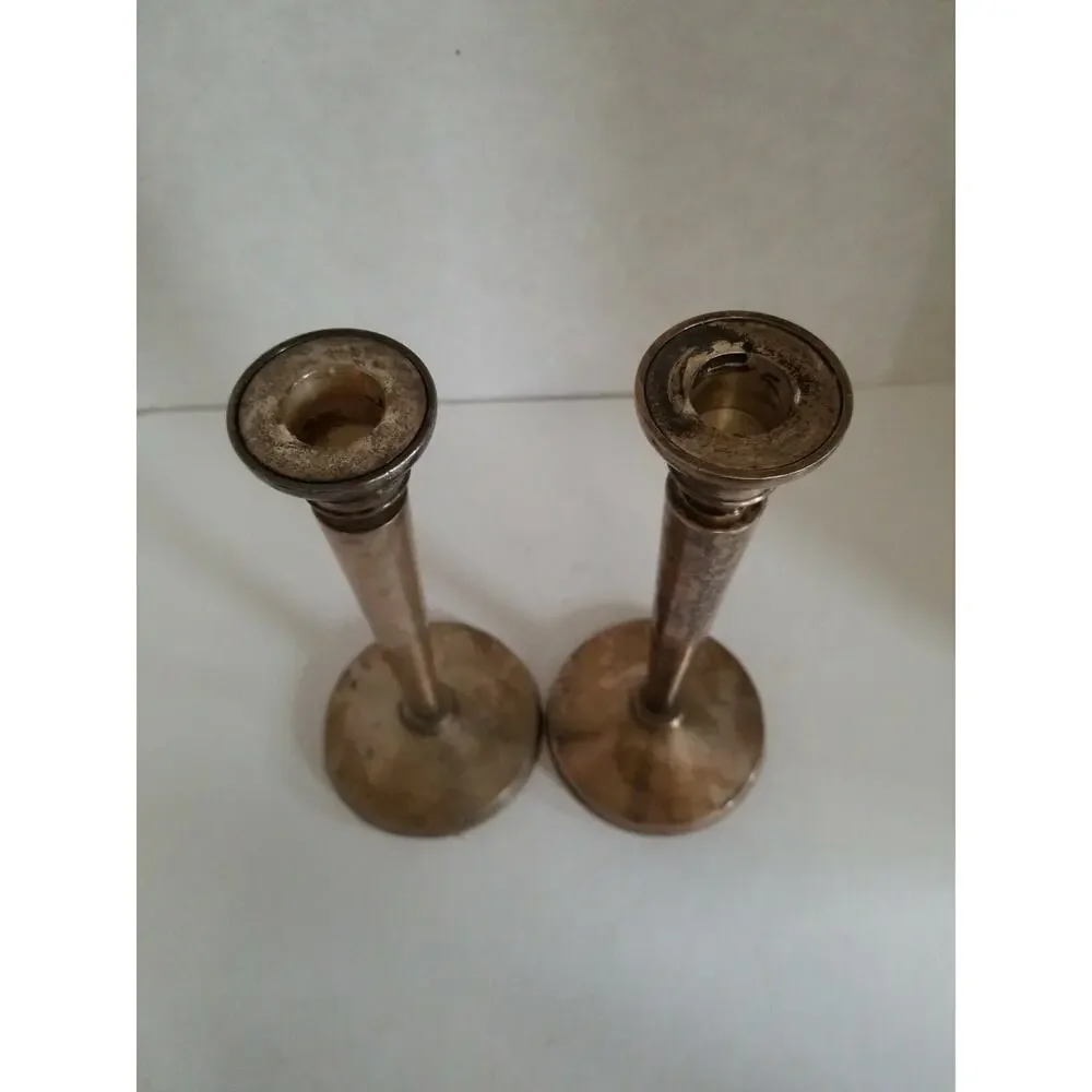 Pottery Barn Pair Of Silverplated 8.5